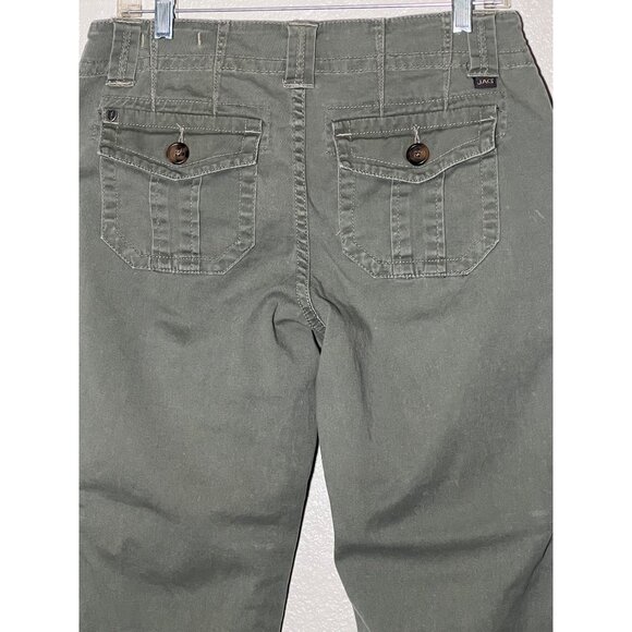 Jag Women's Classic Fit Olive Green Cropped Pants Straight Leg Size 8 - Picture 5 of 16